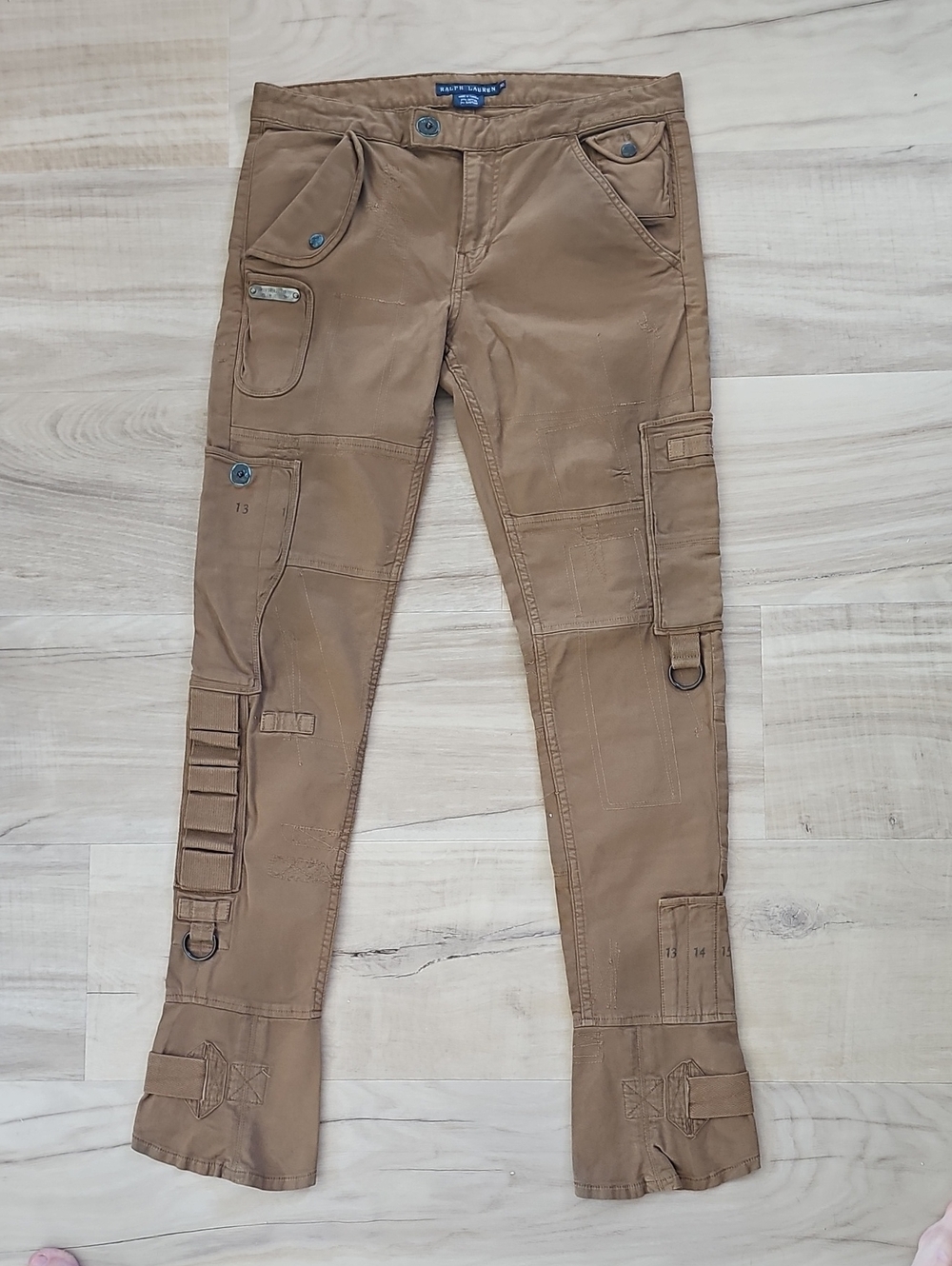 RARE Vintage Ralph Lauren Blue Label Skinny Cargo Pants Sz 30 AWESOME!